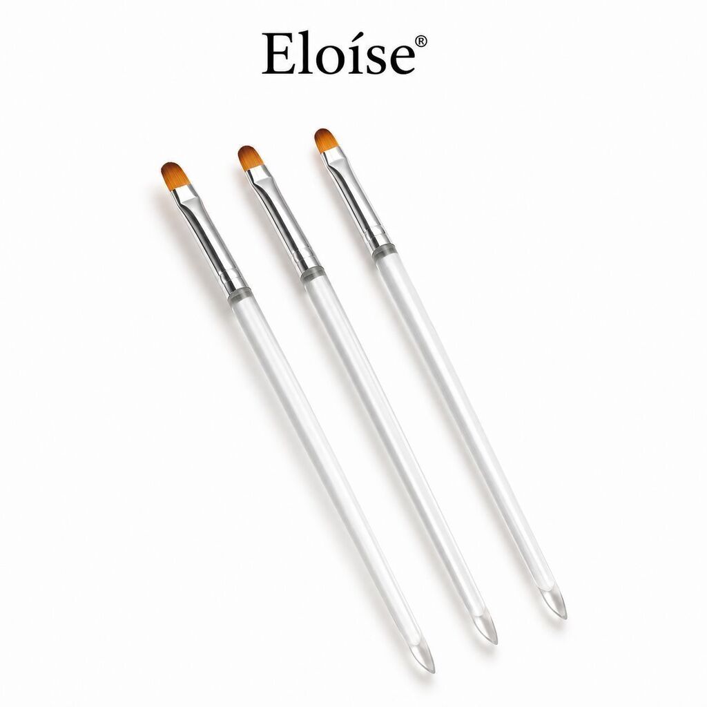 [PL-084291] Pincel LENGUA DE GATO x3 transparente BASE CORTADA ELOISE