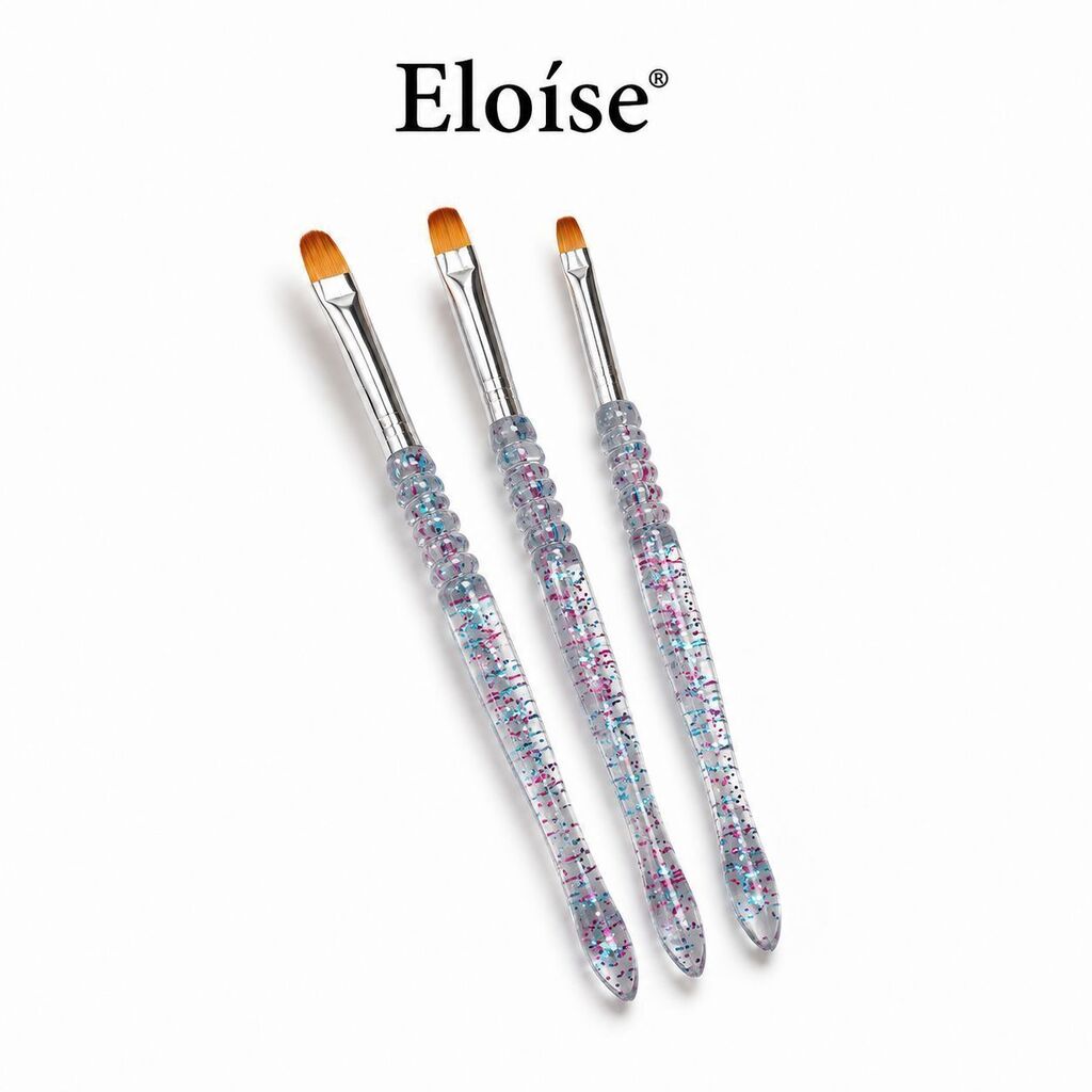 [PL-084147] Pincel lengua de gato x3 GLITTER TRANSLUCIDO CFGLB-SZ ELOISE