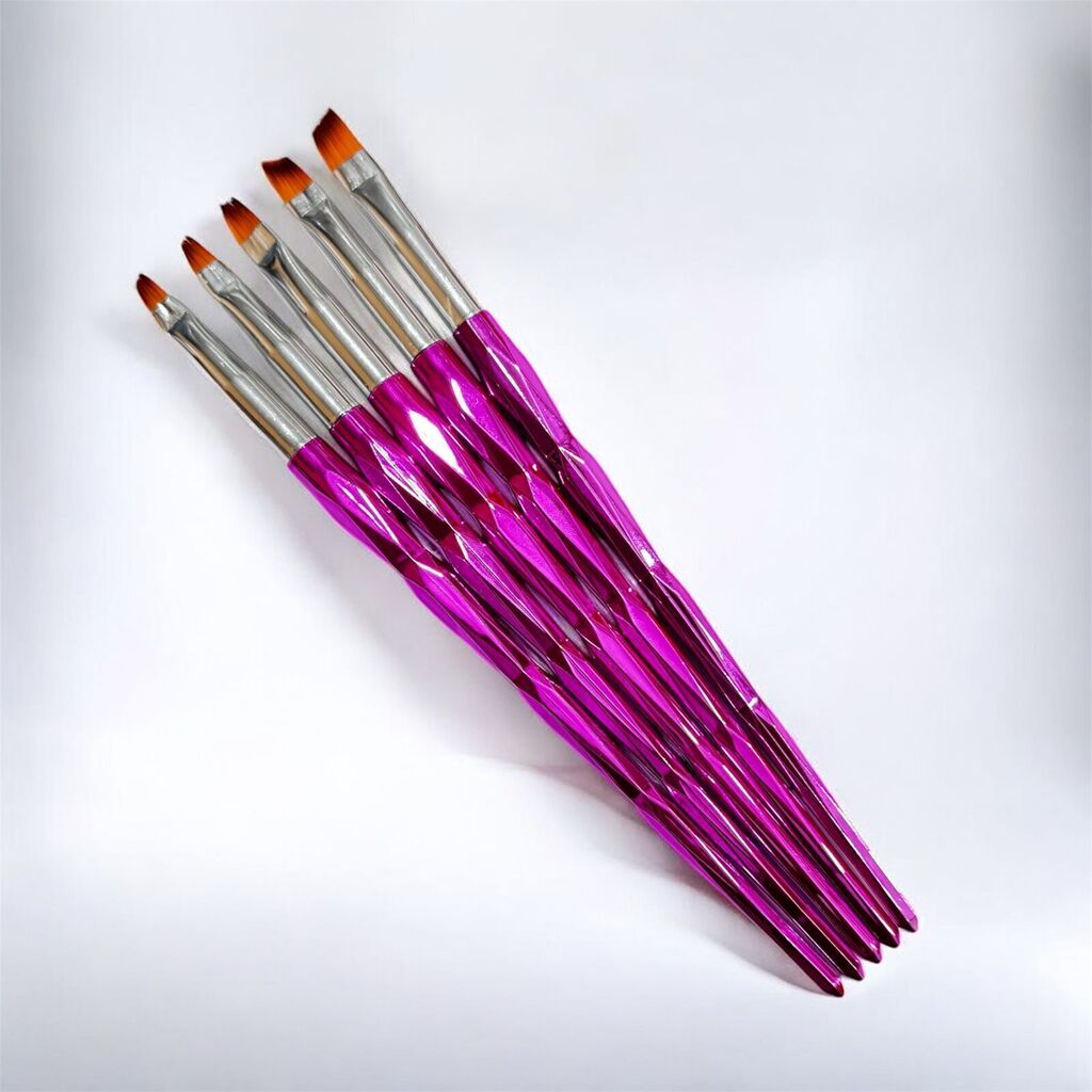 Pincel GEL para las uñas x5 ROSA METALIZADO \084468 ELOISE