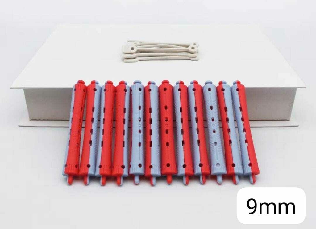 [PL-084963] Rulero CELESTE Y ROJO X12 HAIR-ROLLERS