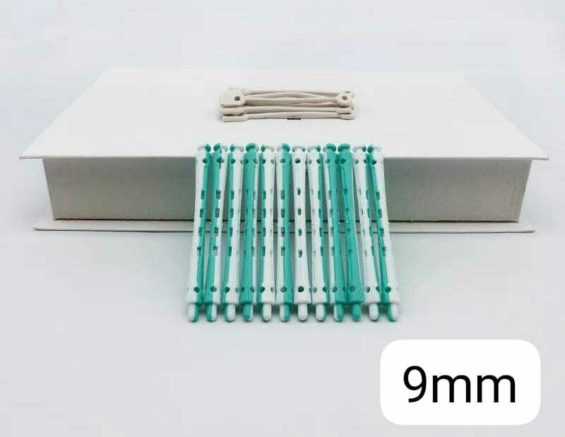 Rulero VERDE Y BLANCO 7mm X12 HAIR-ROLLERS