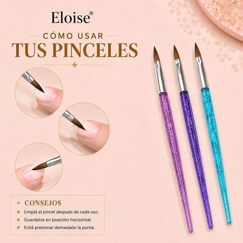 [PL-IPL, 20072, 272317] Pincel acrilico x3 TRANSLUCIDO GLITTER -31