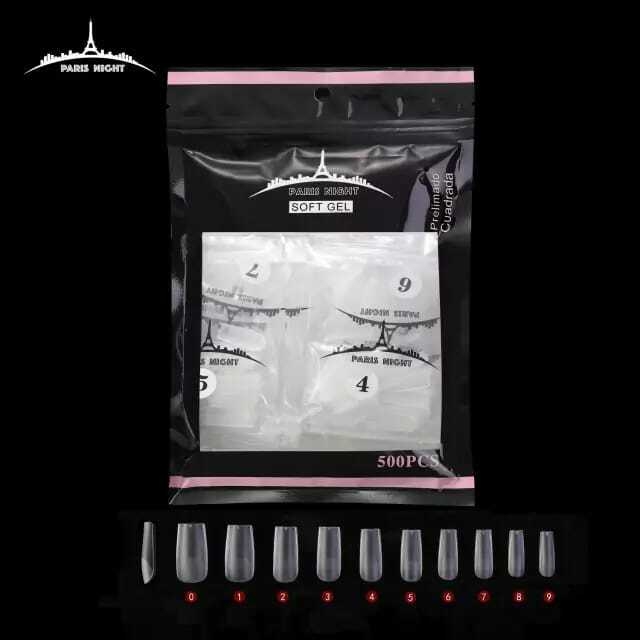 [PL-20951-1] TIPS SOFT GEL PRELIMADO CUADRADA *500 EN BOLSA