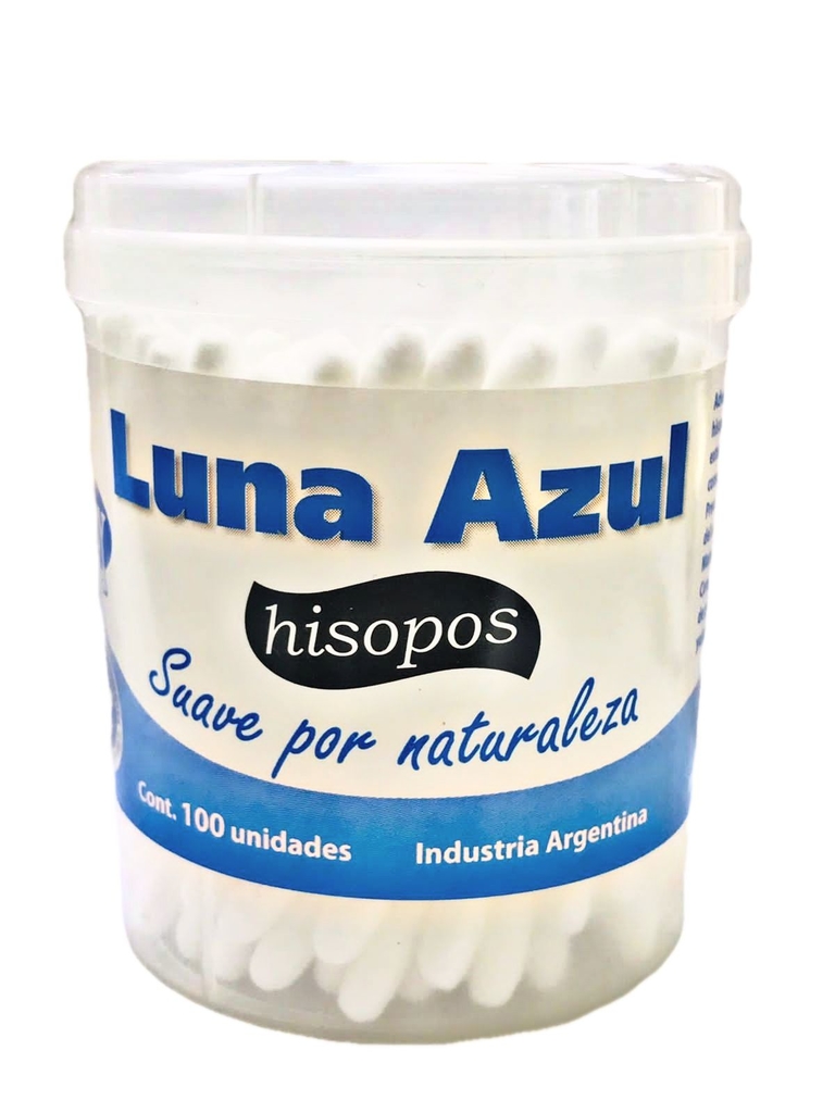 [PL-700222] Hisopo x100u punta redonda LUNA AZUL