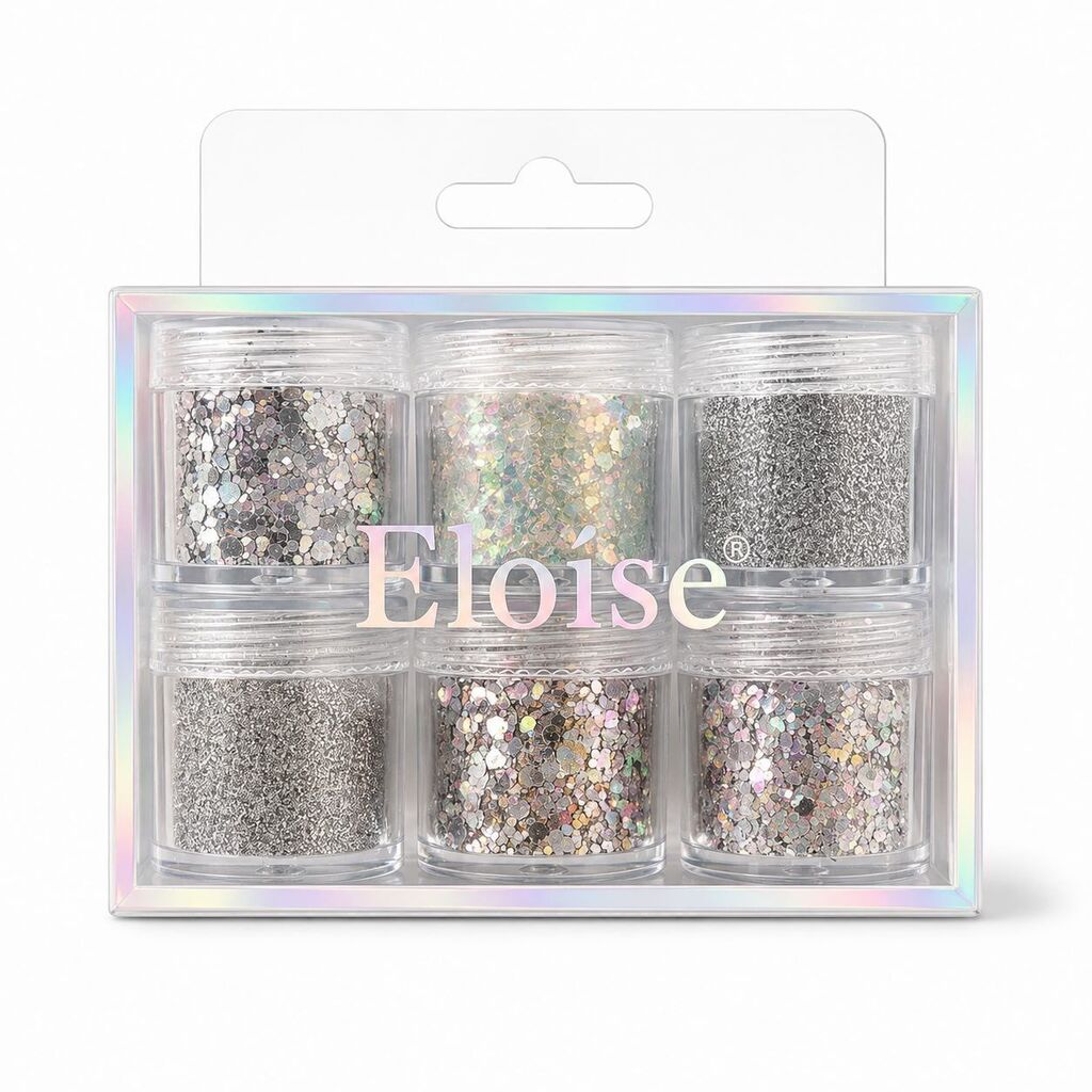 [PL-SP9475, 019475] Set de frascos de glitter x6 SURTIDO ELOISE
