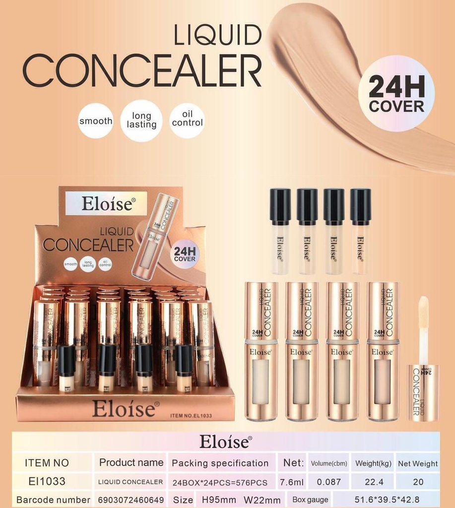 Corrector liquido 24hs COVER ELOISE