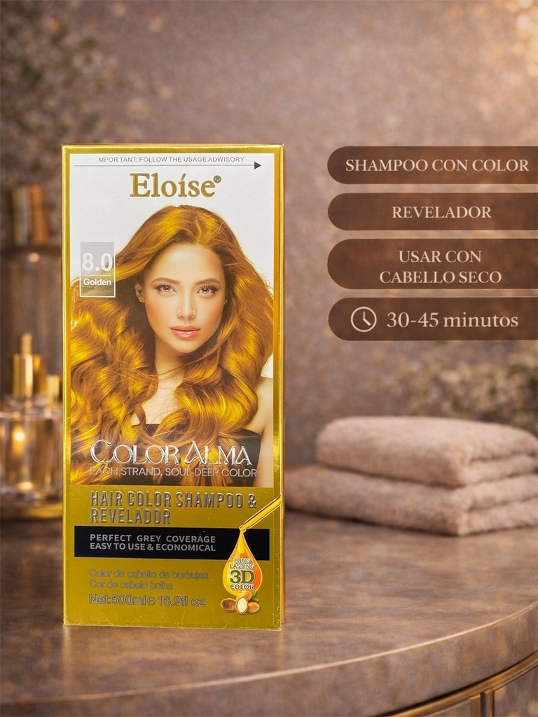 Tintura shampoo 8.0 RUBIO 500ml ELOISE