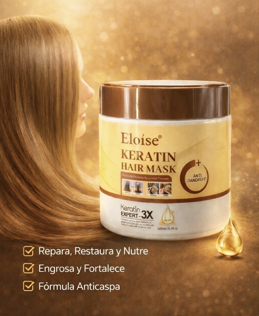 [PL-PYCT25006, 010878] Mascarilla capilar KERATINA EXPERT-3X 500ml ELOISE