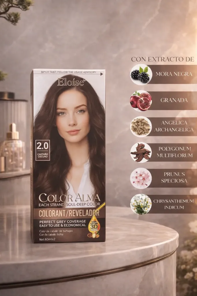 Kit completo de coloracion 2.0 CASTAÑO OSCURO ELOISE
