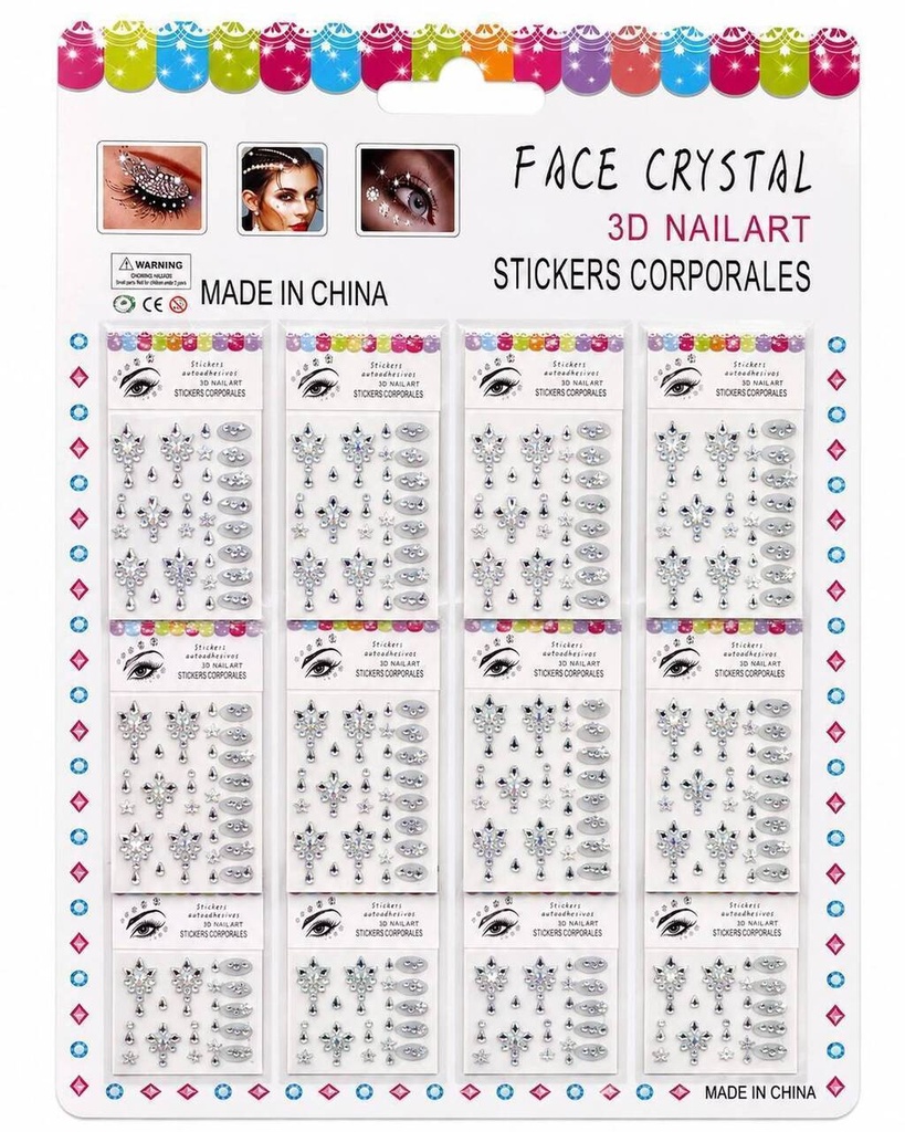 [PL-101865] Plancha de strass para la cara TORNASOL YTZ20P FACE CRYSTAL