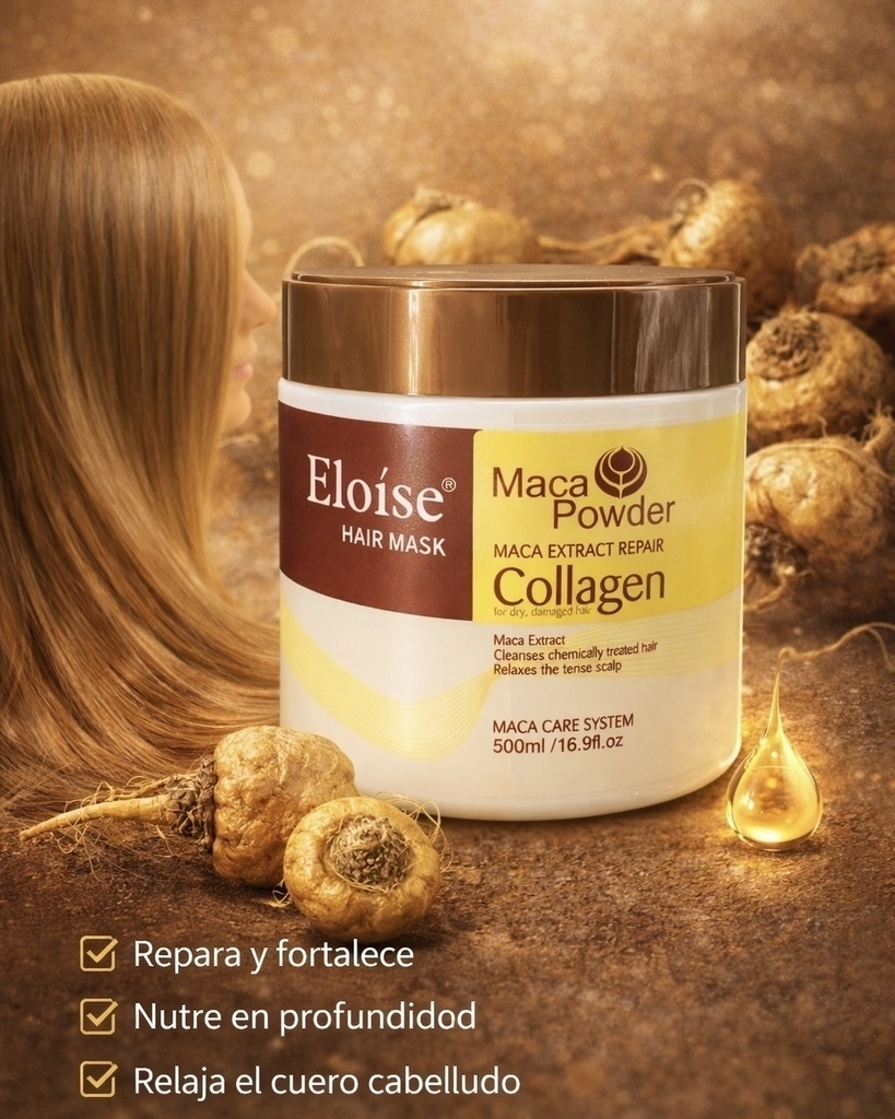 Mascarilla capilar COLAGENO 500ml MACA POWDER ELOISE