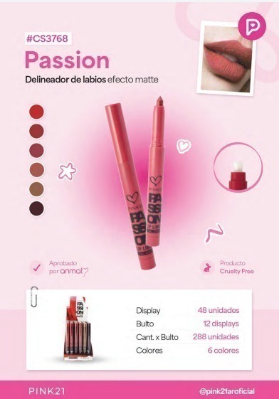 [PL-459310] Delineador de labios PASSION CS3768 PINK 21