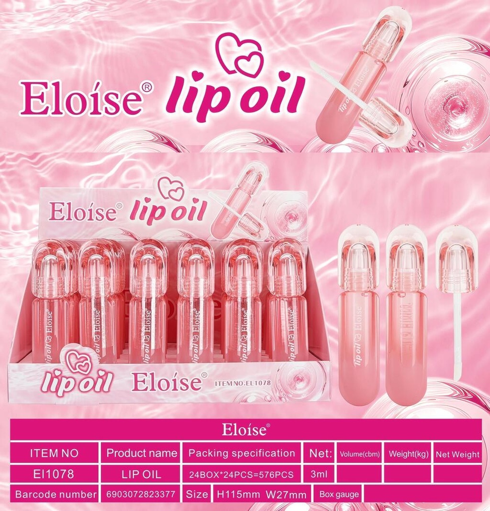 [PL-EL1078, 482337] Lip oil DEGRADE ROSA ELOISE