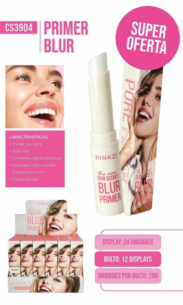 [PL-459822-CS3904] Primer en barra SKIN SECRET PINK 21