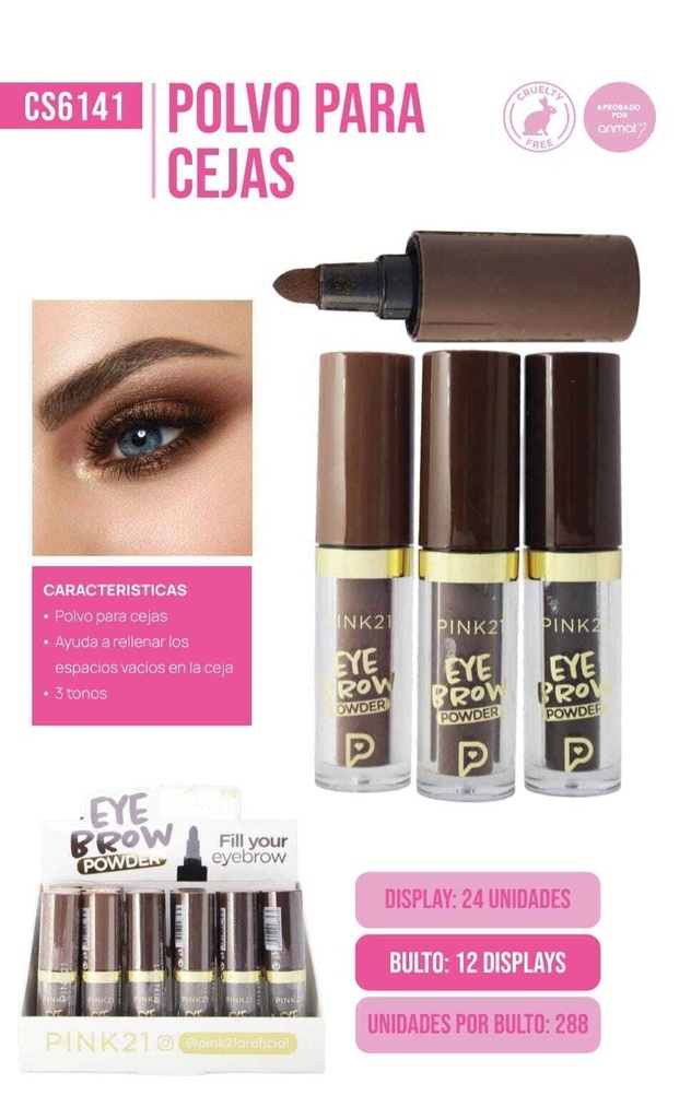 [PL-487474-CS6141] Polvo para cejas EYE BROW POEDER PINK 21