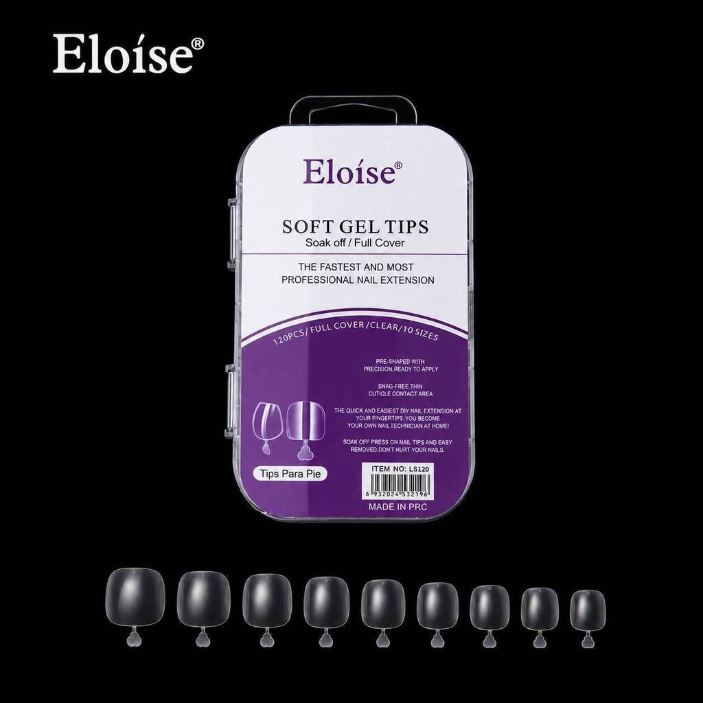 [PL-532196] Tips soft gel PARA PIES x120 EN CAJA CHICA JJ120 ELOISE