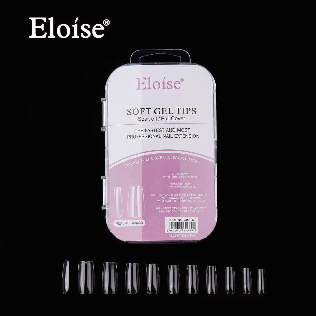 [PL-MCU120, 010397] Tips soft gel MEDIUM CUADRADO x120 EN CAJA CHICA ELOISE