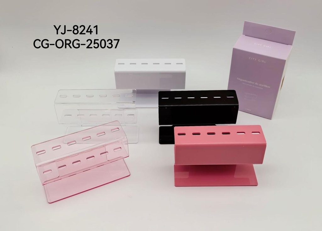 [PG-YJ-8241] ORGANIZADOR DE ACRILICO DE 6 PINZAS