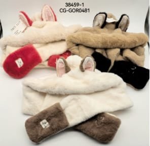 GORRO CON OREJITAS DE PELUCHE CITY GIRL