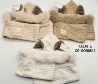 GORRO CON OREJITAS DE PELUCHE CITY GIRL
