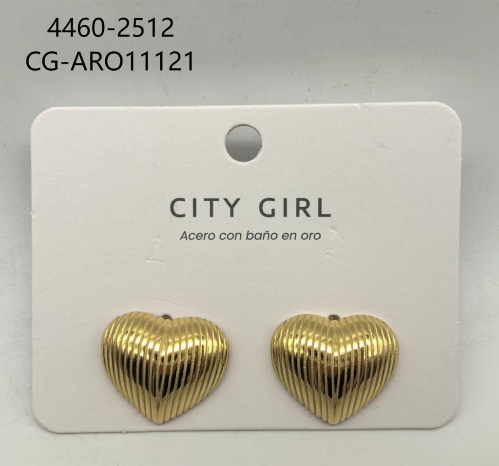 [PG-4460-2512] AROS ACERO DORADOS CITY GIRL