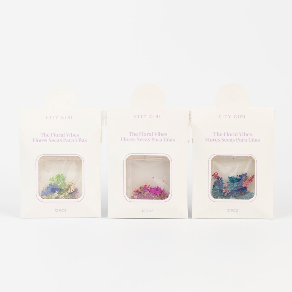 [PG-GO-24927-3/113392] DECORACIÓN DE FLORES SECAS PARA LAS UÑAS CITY GIRL