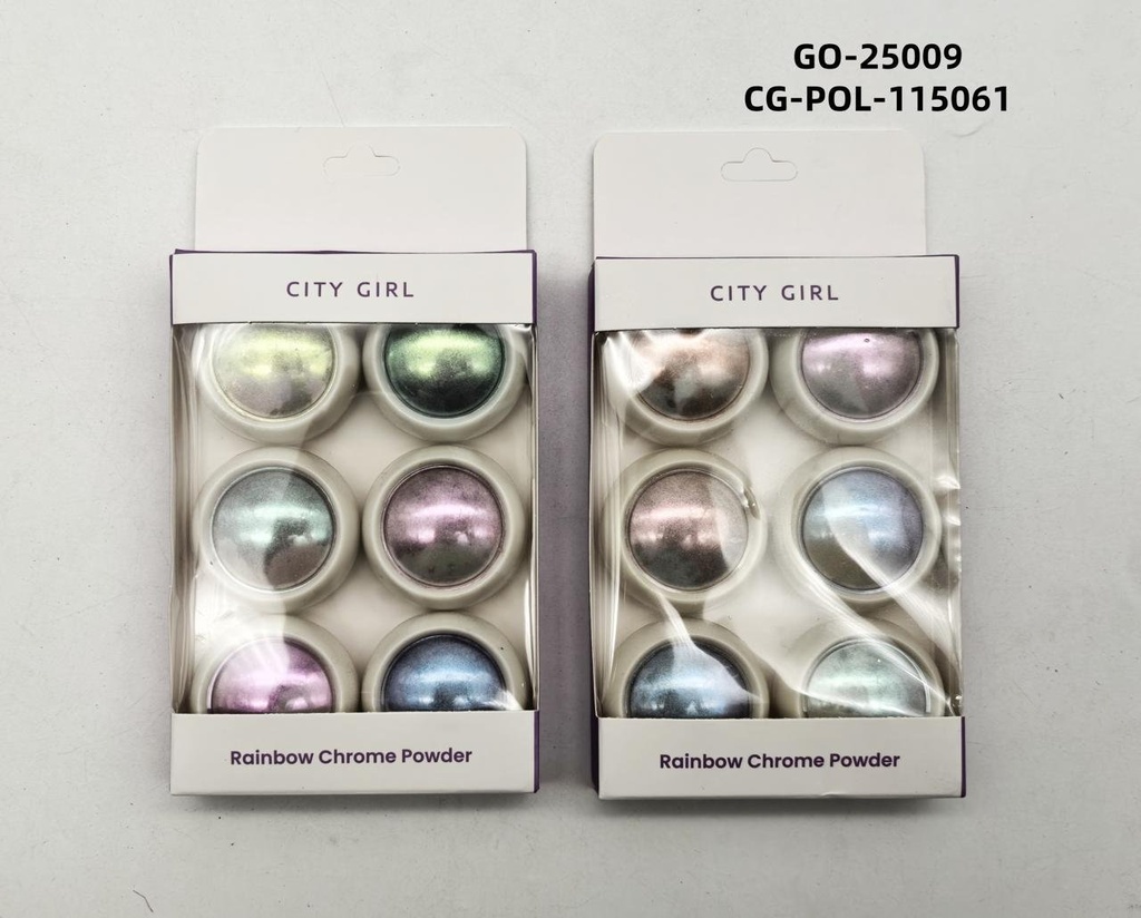[PG-GO-25009] POLVO PARA UÑAS CITY GIRL – 6PCS