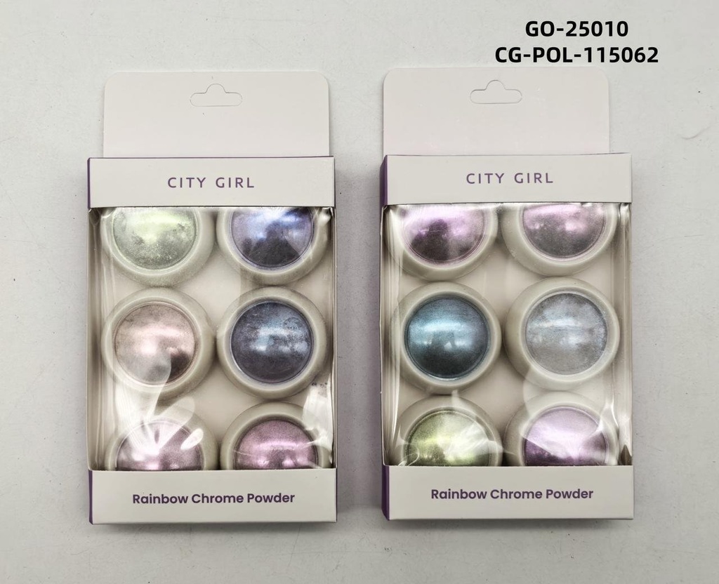 [PG-GO-25010] POLVO PARA UÑAS CITY GIRL – 6PCS