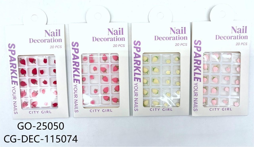 [PG-GO-25050] DECORACION DE FRUTILLA PARA UÑAS CITY GIRL