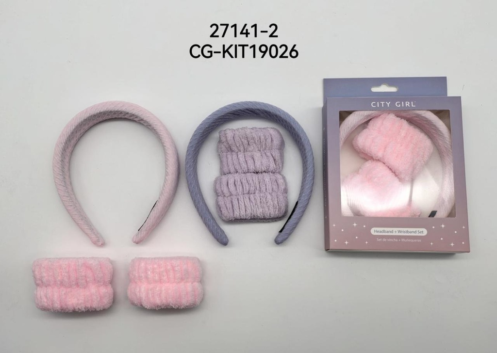 [PG-27141-2] KIT DE VINCHA CON MUÑEQUERAS
