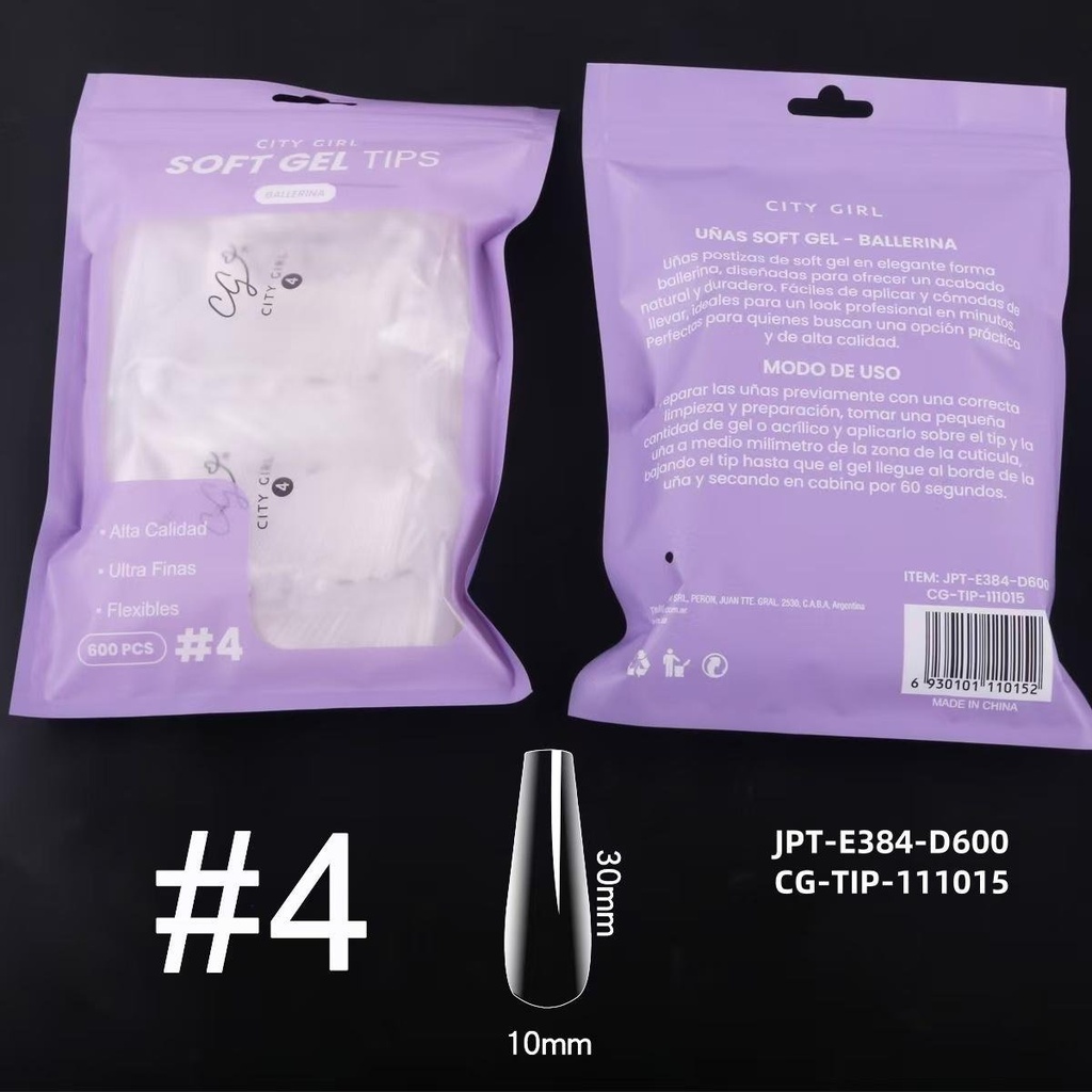 [PG-JPT-E384-D600] TIPS SOFT GEL EN BOLSA BALLERINA #4 CITY GIRL