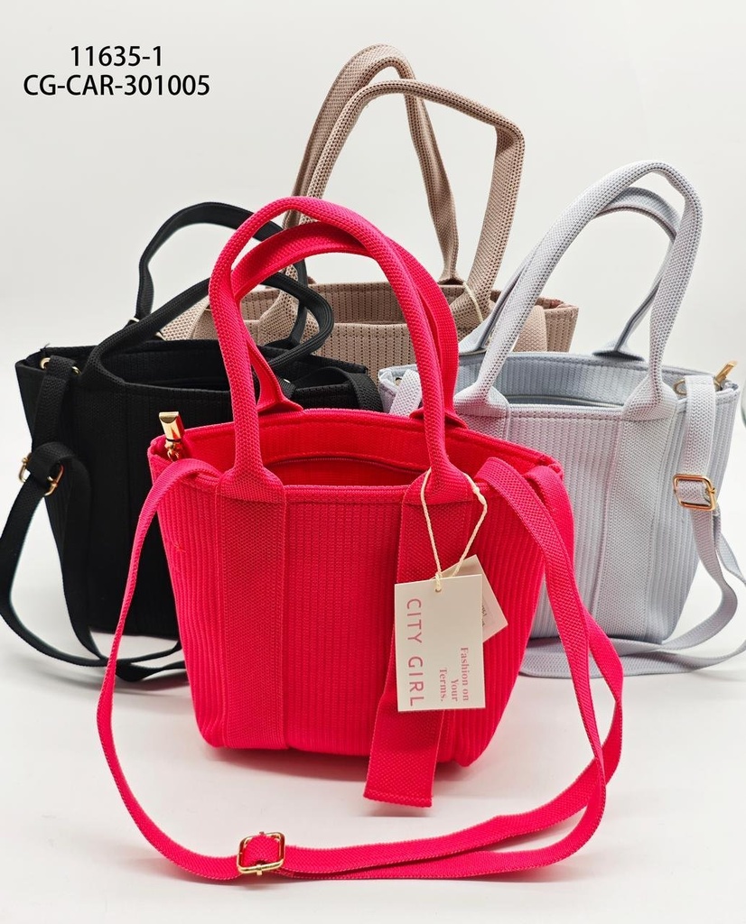 [PG-11635-1] BOLSO BANDOLERA CON DOBLE CORREA CITY GIRL