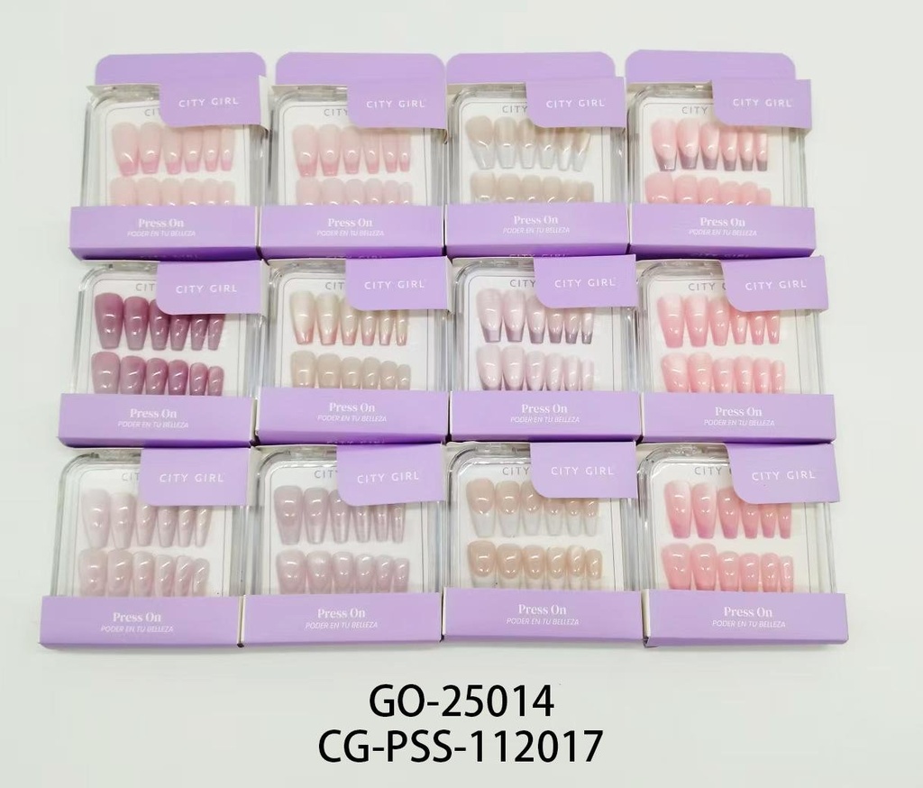 [PG-GO-25014/112017] PRESS ON BALLERINA EFECTO OJO DE GATO CITY GIRL
