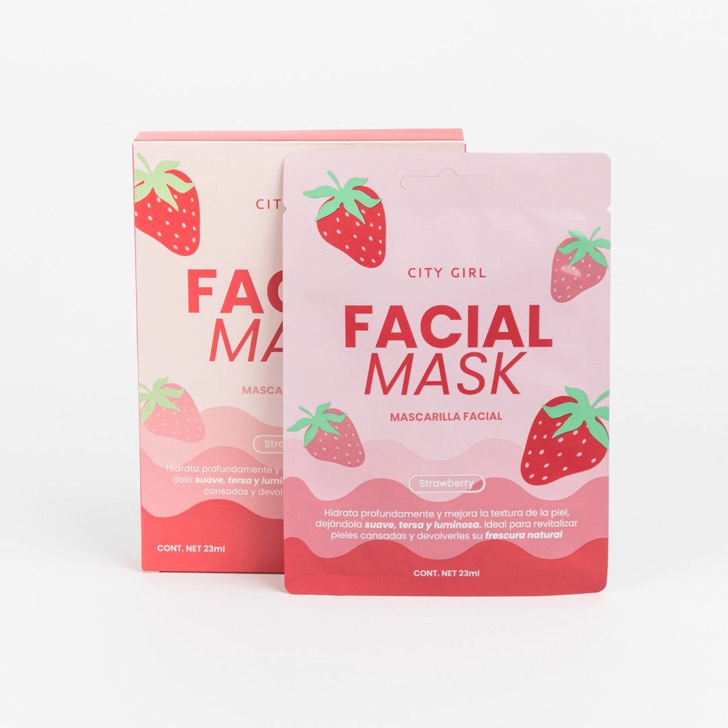 [PG-CG-MSK-502091-5] MASCARILLA FACIAL FRUTILLA CITY GIRL