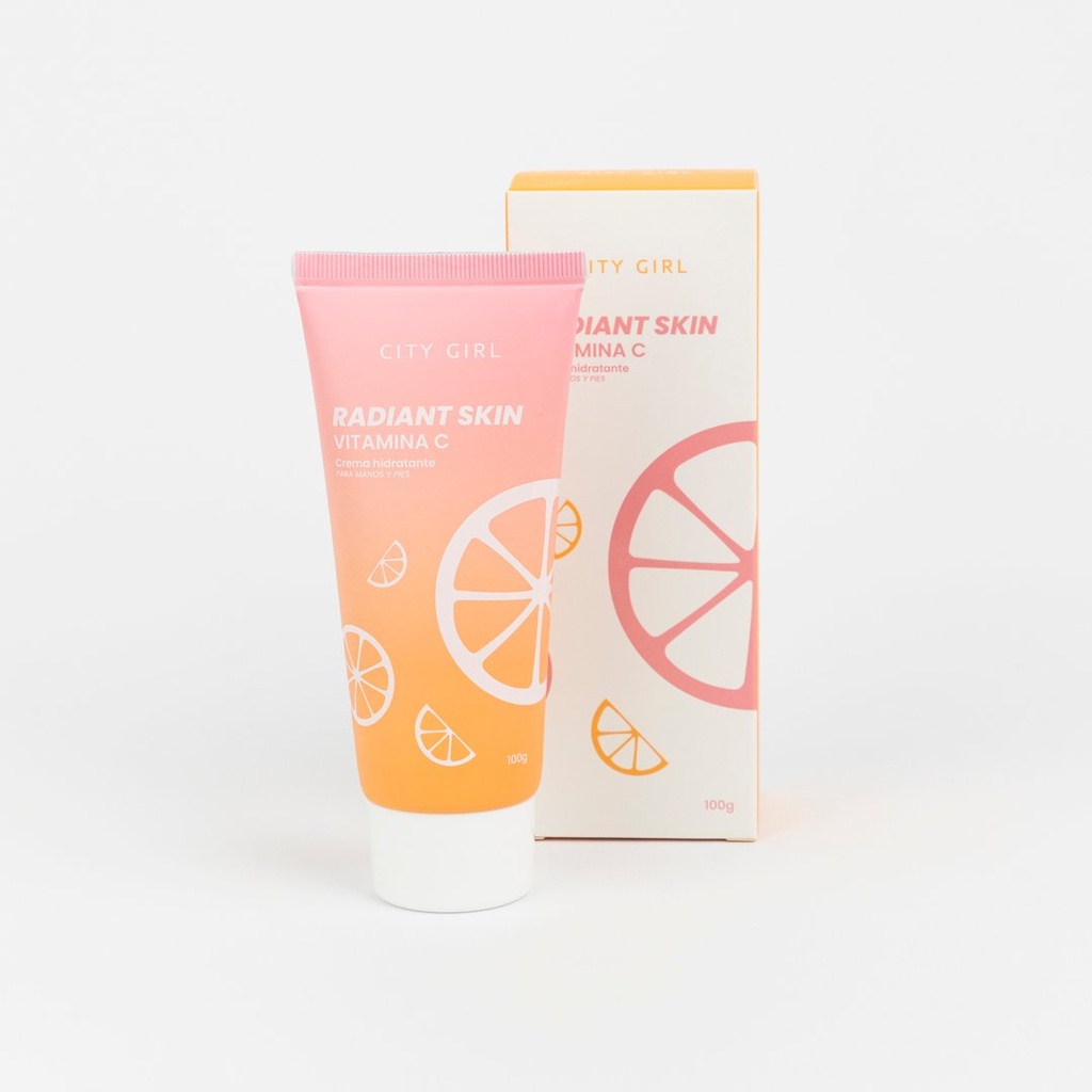 [PG-CG-CRM-901006] RADIANT SKIN VITAMINA C CREMA PARA MANOS Y PIES CITY GIRL – 100ML