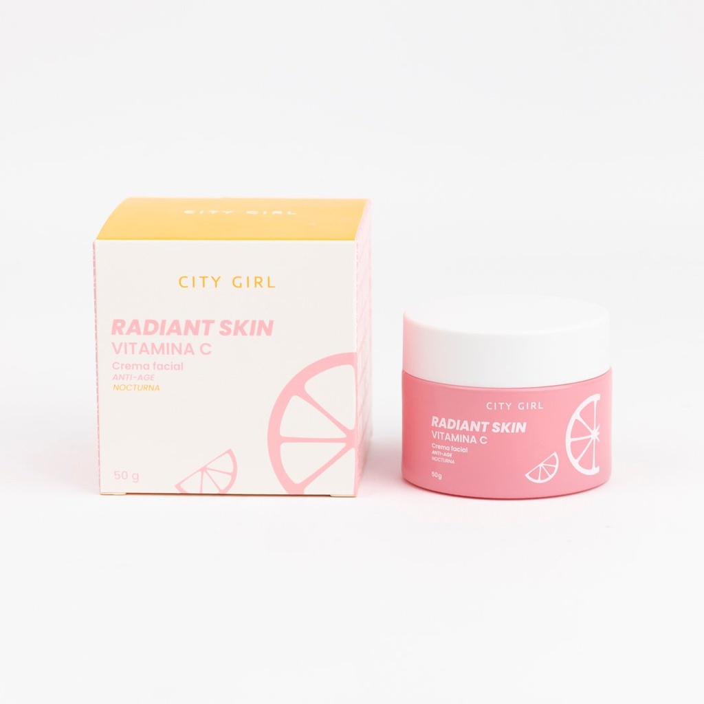 RADIANT SKIN VITAMINA C CREMA FACIAL NOCTURNA -CITY GIRL 50g