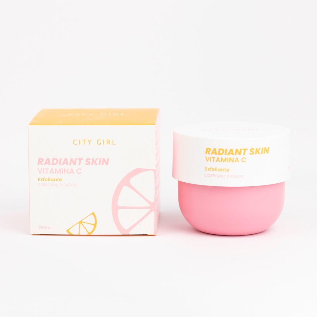 RADIANT SKIN VITAMINA C EXFOLIANTE FACIAL Y CORPORAL  – CITY GIRL 250ml