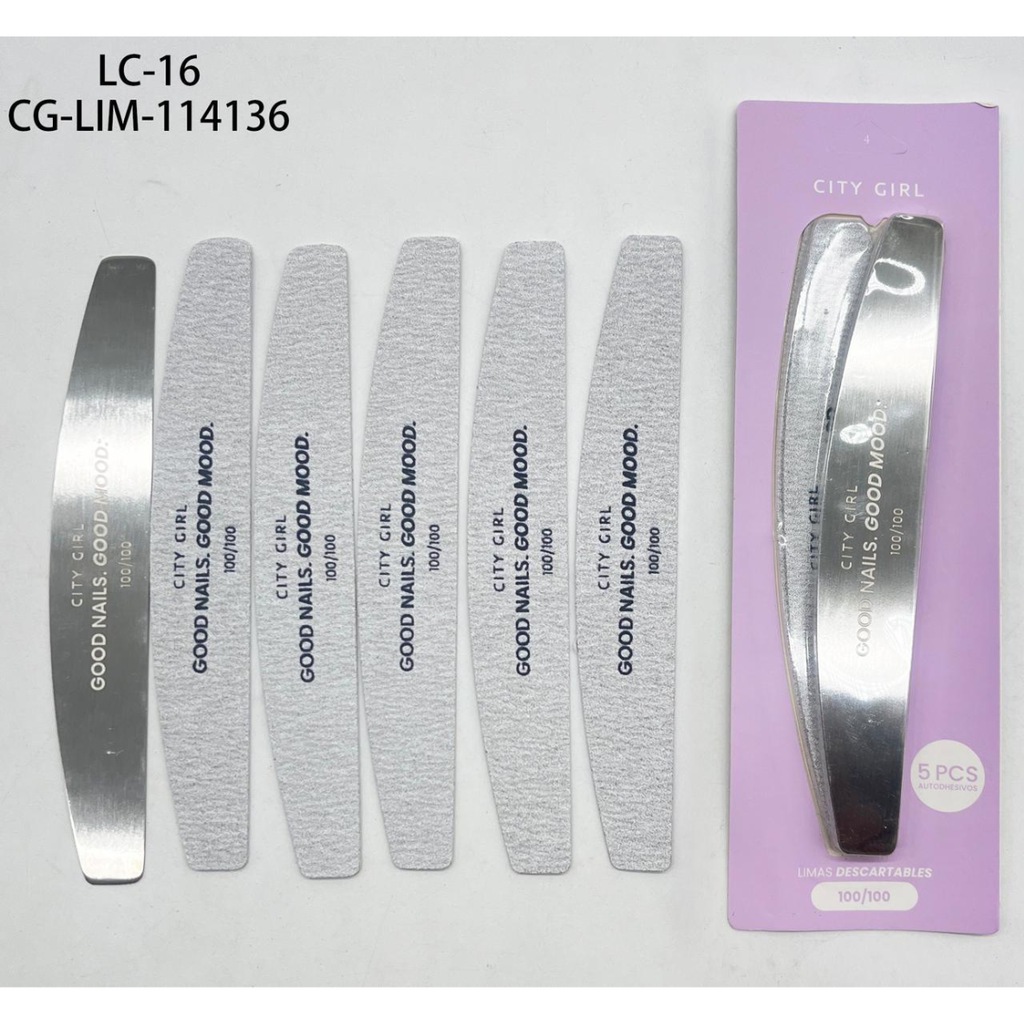 LIMA METALICA CON 5PCS AUTOADHESIVOS 100/100 CITY GIRL