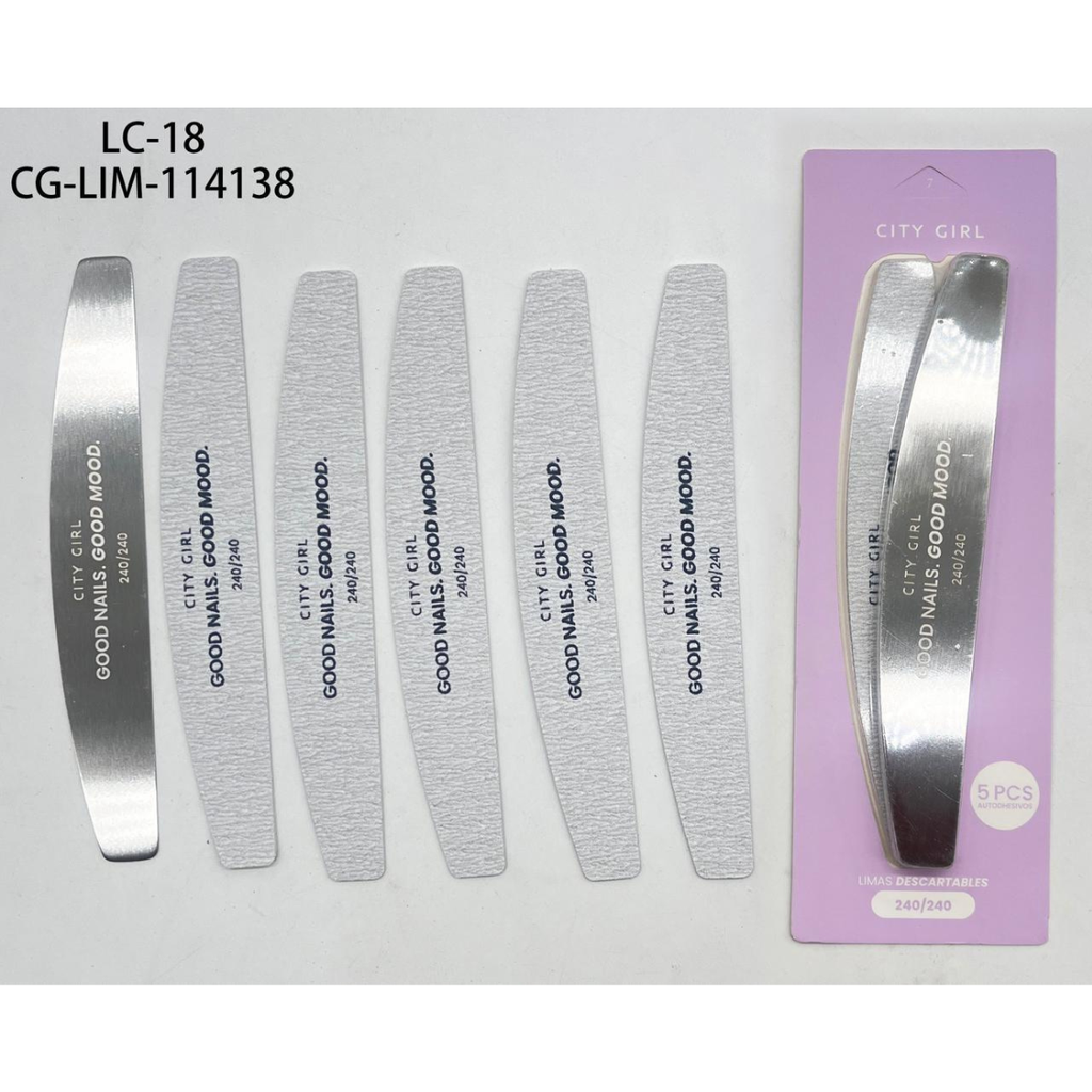 [PG-LC-18] LIMA METALICA CON 5PCS AUTOADHESIVOS 240/240 CITY GIRL