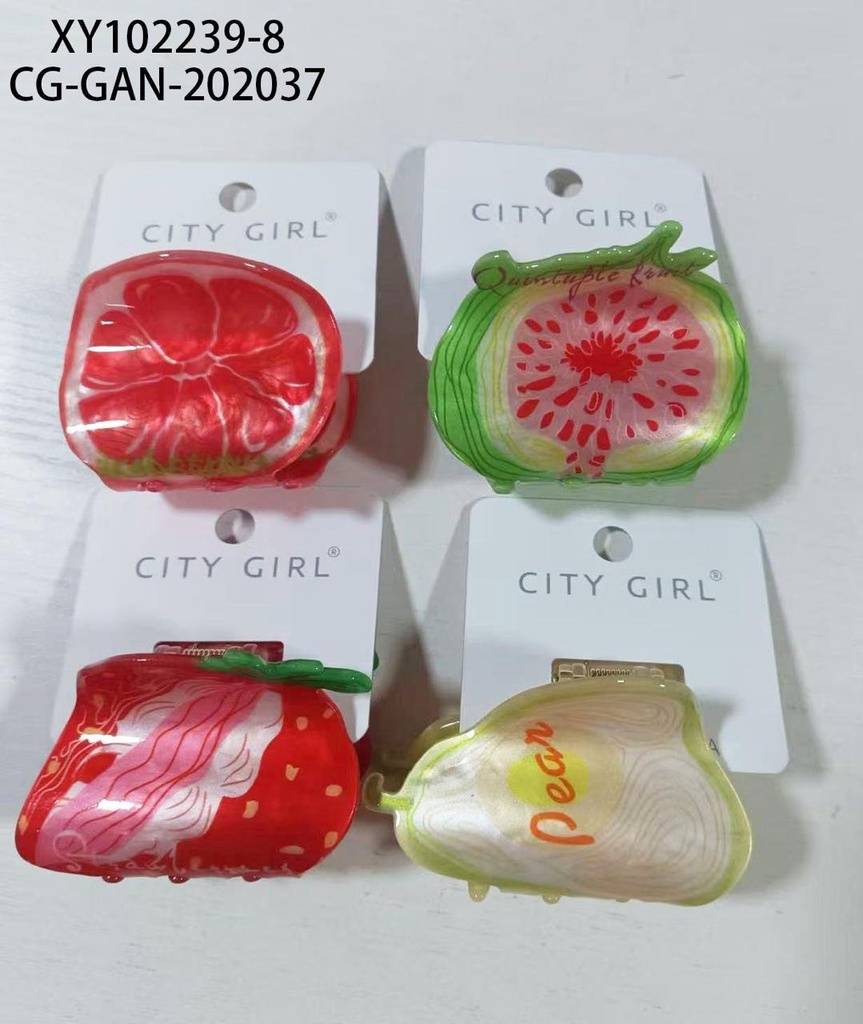 [PG-XY102239-8] BROCHE DE PELO FRUTAS CITY GIRL