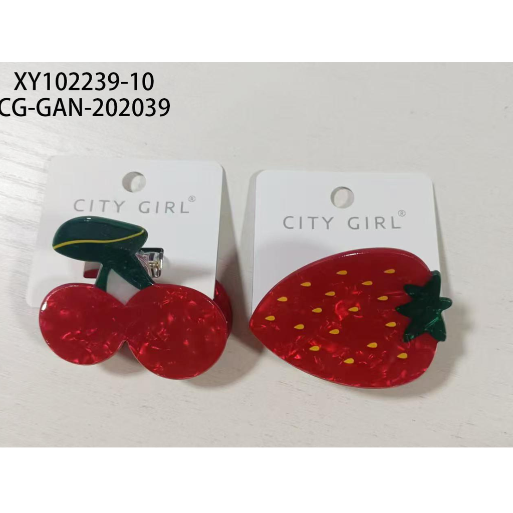 [PG-XY102239-10] BROCHE DE PELO FRUTAS CITY GIRL