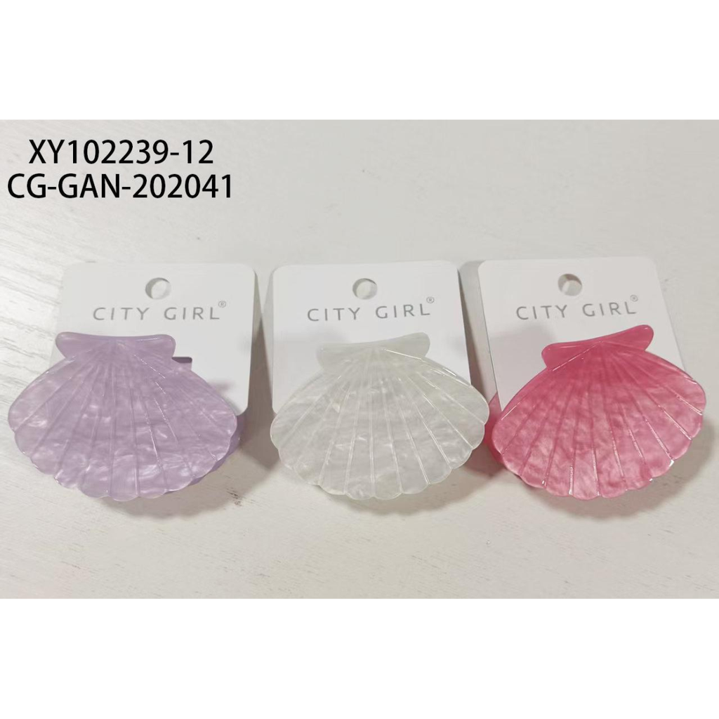 [PG-XY102239-12] BROCHE DE PELO ALMEJA CITY GIRL