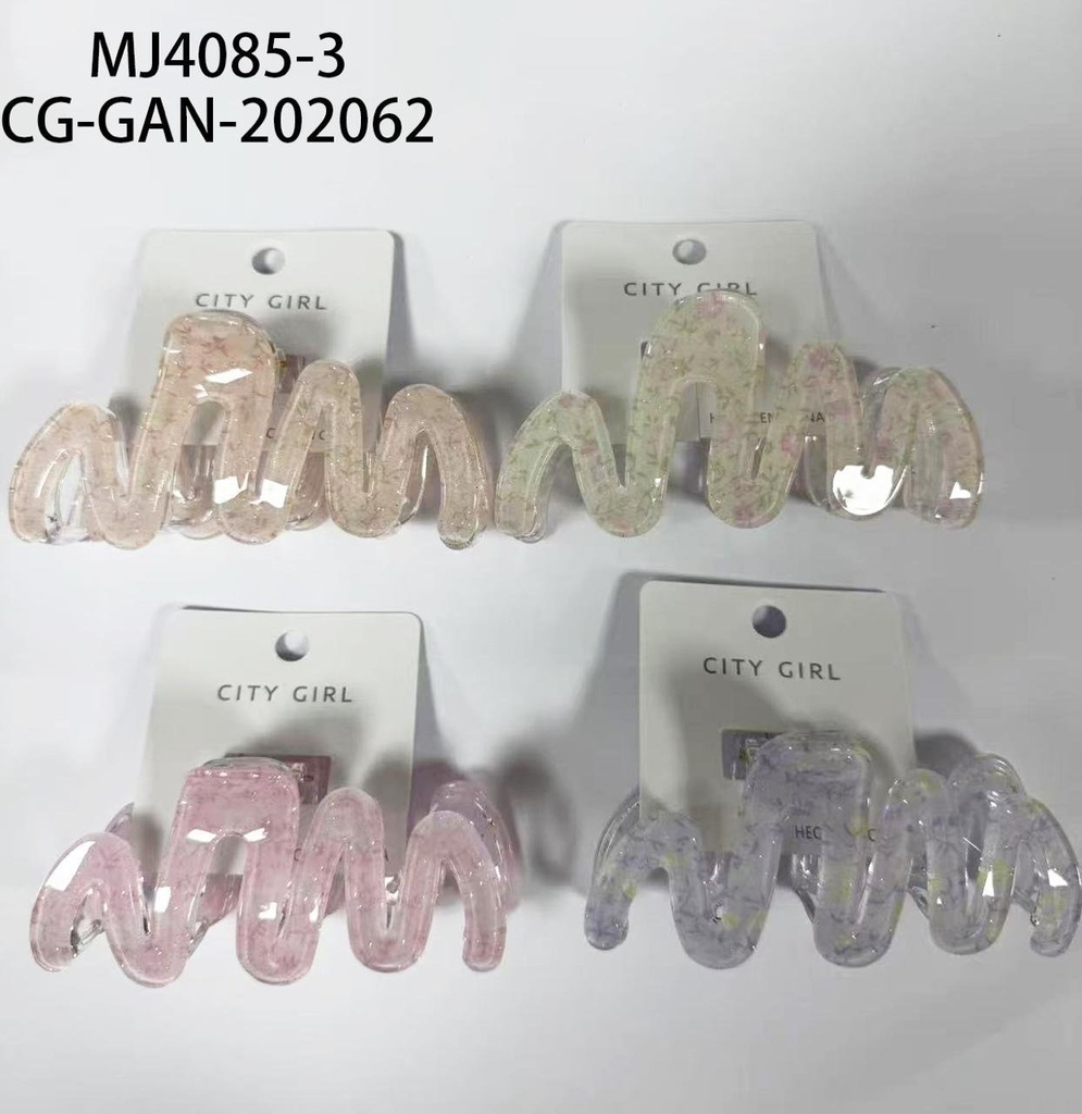 [PG-MJ4085-3] BROCHE DE PELO CITY GIRL