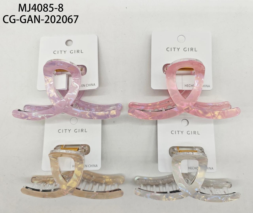 [PG-MJ4085-8] BROCHE DE PELO CITY GIRL