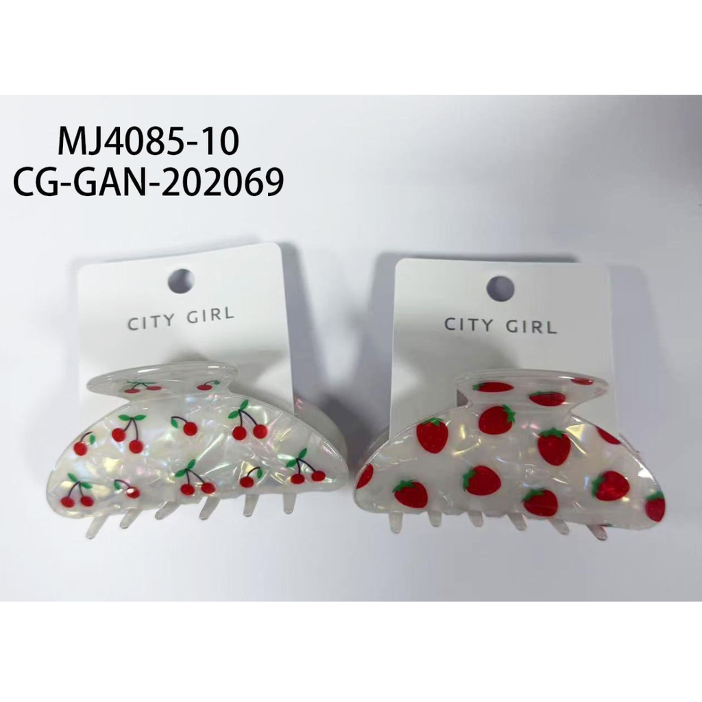 [PG-MJ4085-10] BROCHE DE PELO FRUTITAS CITY GIRL