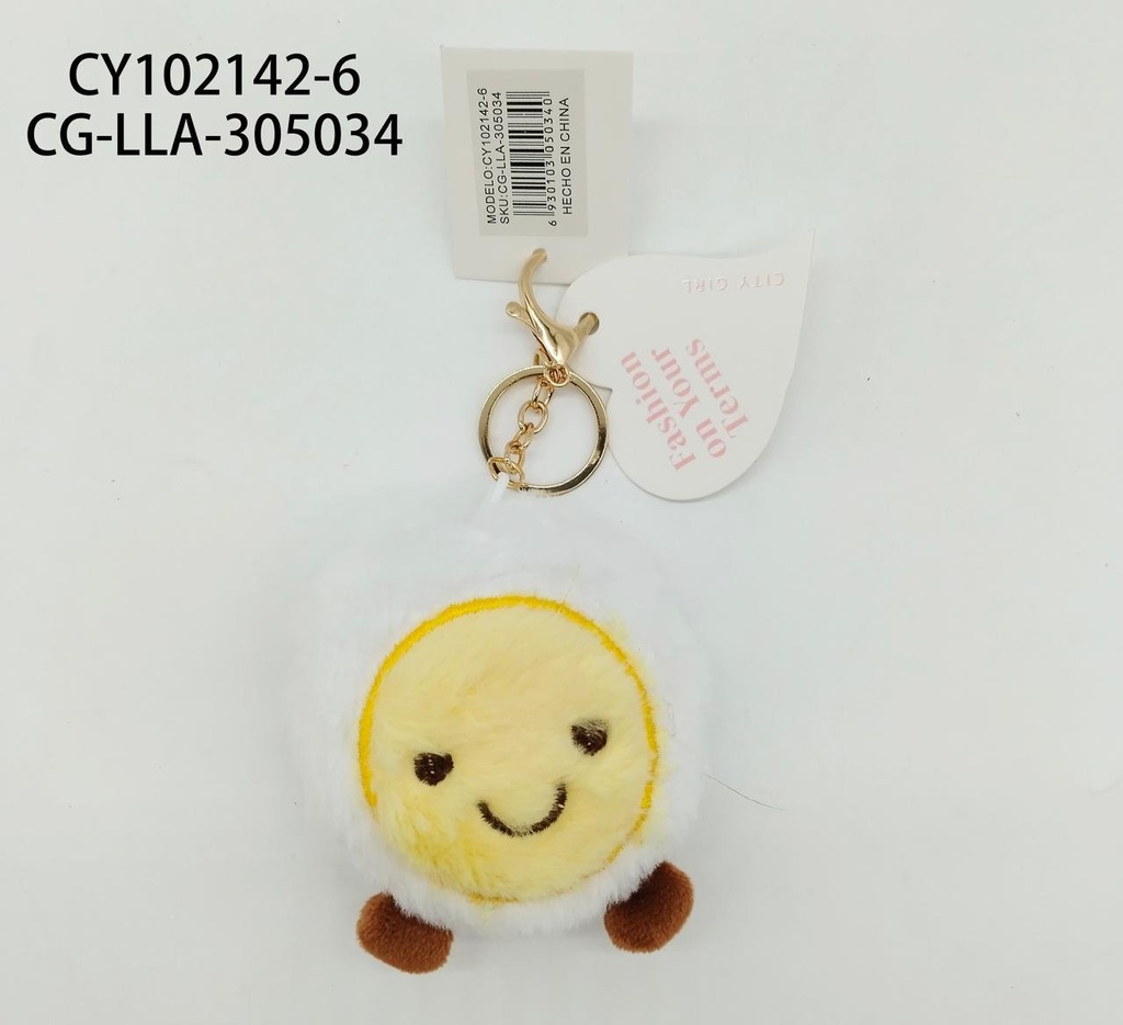 [PG-CY102142-6] LLAVERO CHARM HUEVITO CITY GIRL