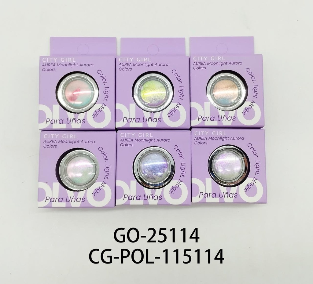 [PG-GO-25114] POLVO AURA MOONLIGHT PARA UÑAS CITY GIRL