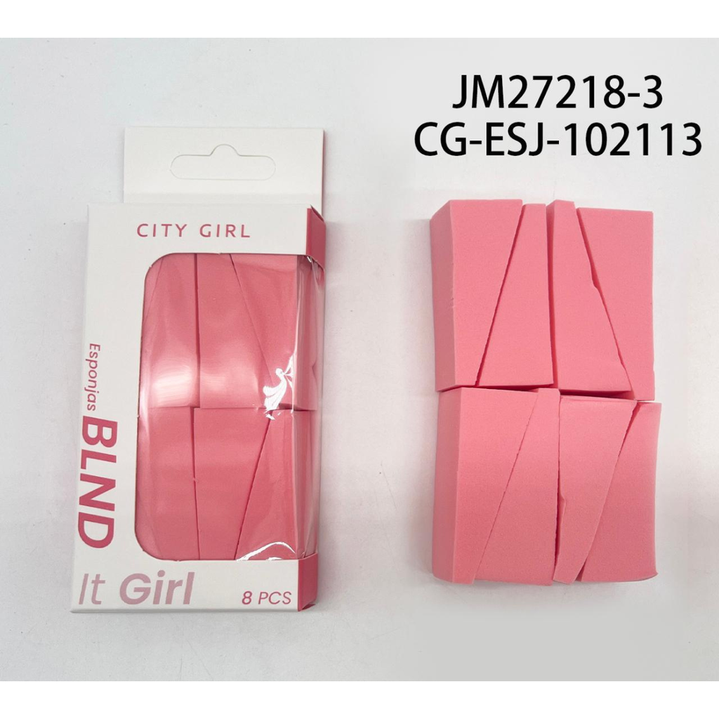 [PG-JM27218-3] ESPONJA FACIAL DE MAQUILLAJE CITY GIRL – 8PCS