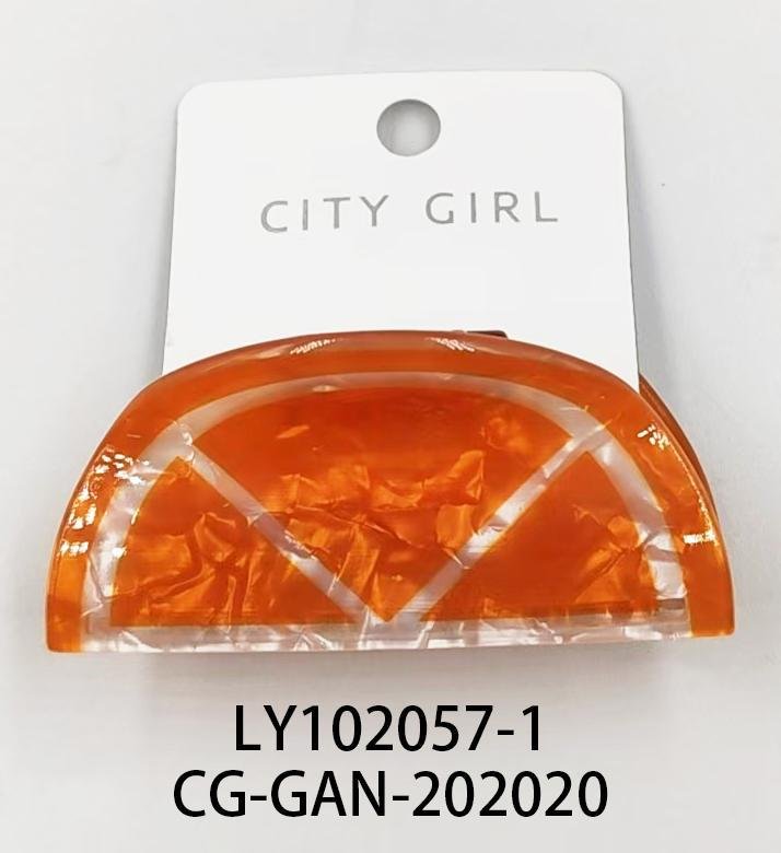 [PG-LY102057-1] BROCHE DE PELO NARANJA CITY GIRL