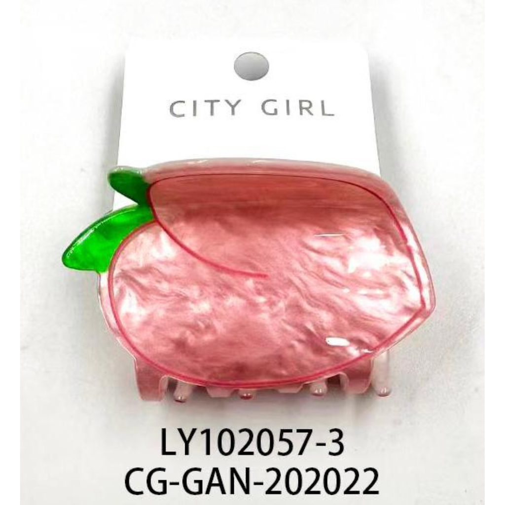 [PG-LY102057-3] BROCHE DE PELO DURAZNO CITY GIRL